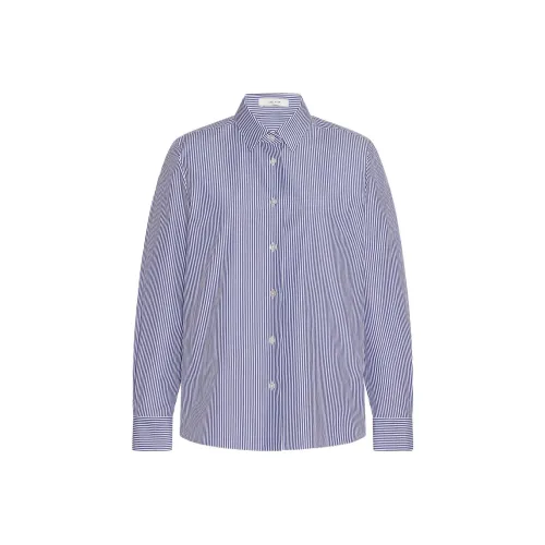 THE ROW Женские рубашки синего цвета