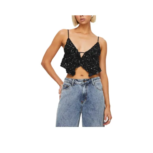 PRINCESS POLLY ROSATON Топ Топ на бретелях Женский Черный Черный