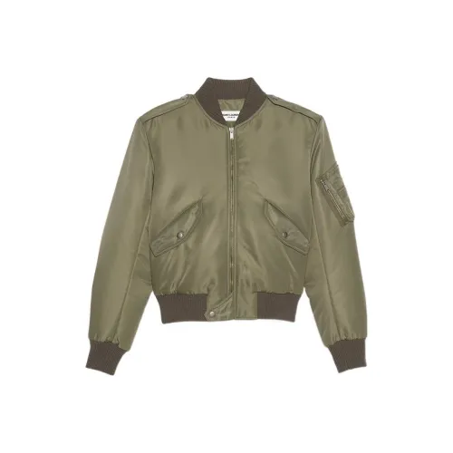 SAINT LAURENT FW22 Куртки и пальто Женские Зеленый