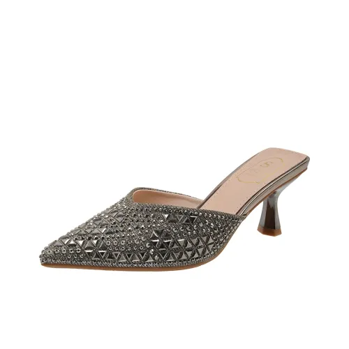 Lanza Резиновая подошва устойчивая к истиранию домашние тапочки женские металлический цвет