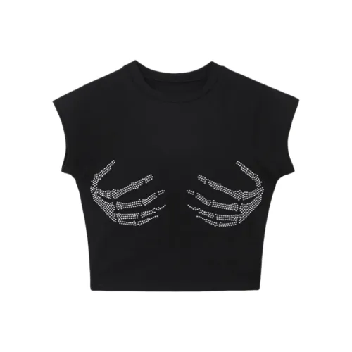 FOCOS STUDIO Топ без рукавов Женский Черный