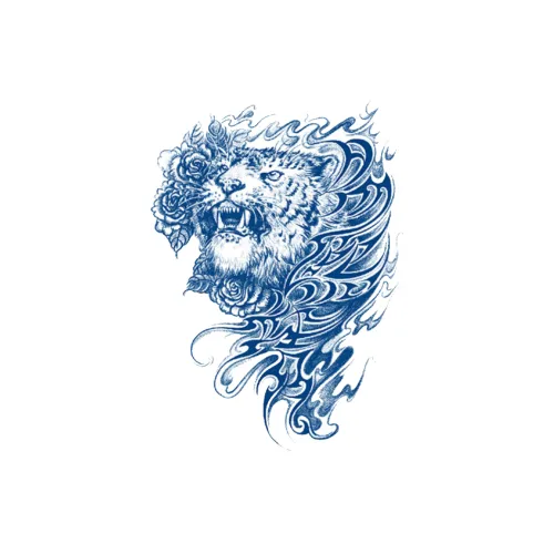 LIEJI Леопард Dance Облачный узор Травяной Временные татуировки