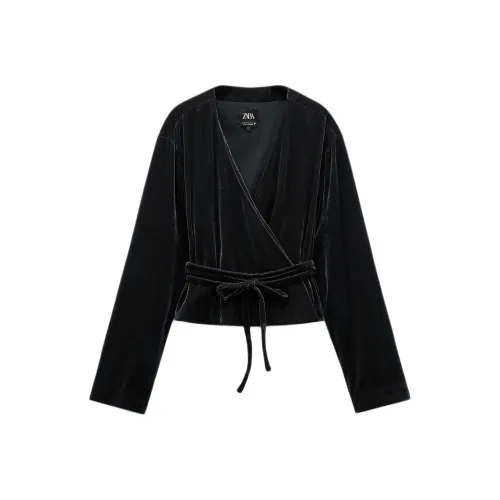 ZARA Куртки и Пальто Женские Средне-Серый