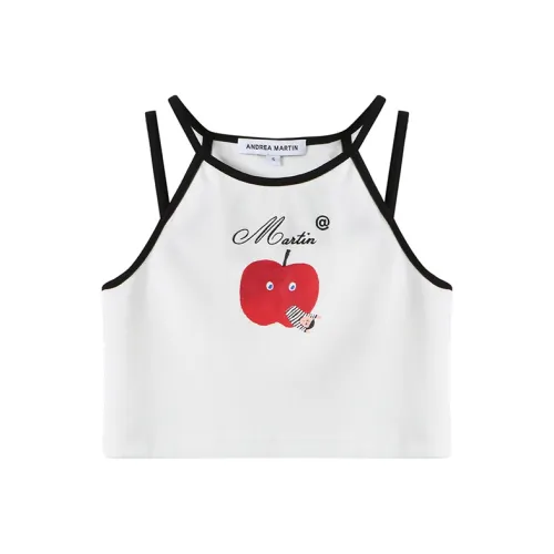 ANDREA MARTIN Топ на бретелях Женский Белый