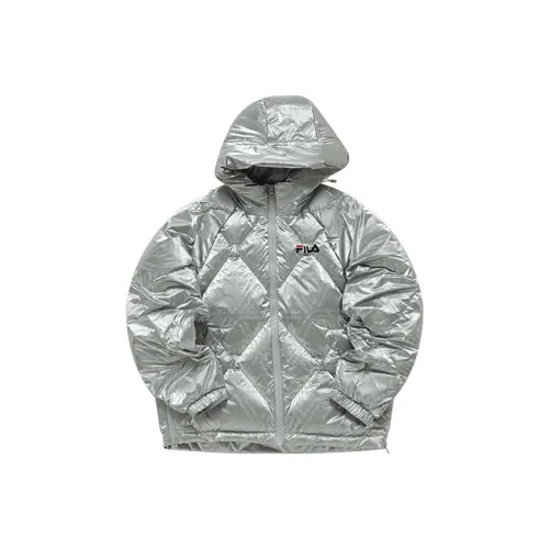 FILA FUSION Пуховик Зимний Женский Ярко-Серебристый