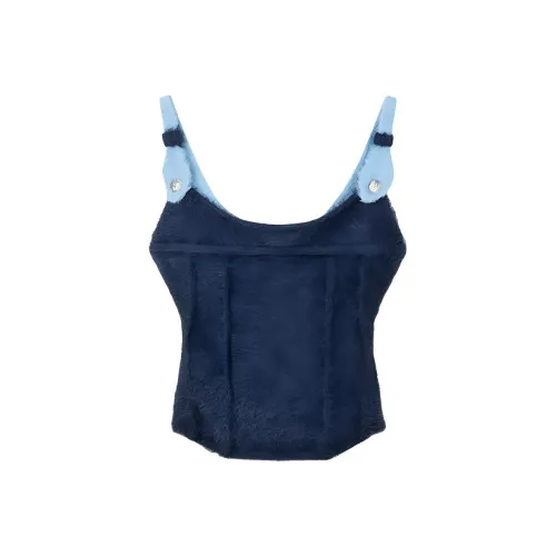 FORNI Топ на бретелях Женский Темно-синий