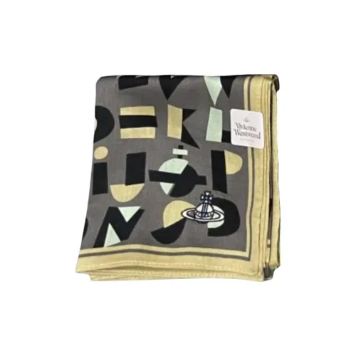 Vivienne Westwood Шелковые шарфы Унисекс Коричневый