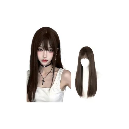 YOUXI Fujin Ветер Черный Длинный Прямые Перукос Комплект