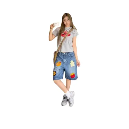 DAFK Blue Men's Denim Shorts DAFK Синий Мужские Джинсовые Шорты