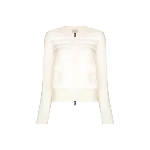 Moncler Кремово-белые Женские Пуховики