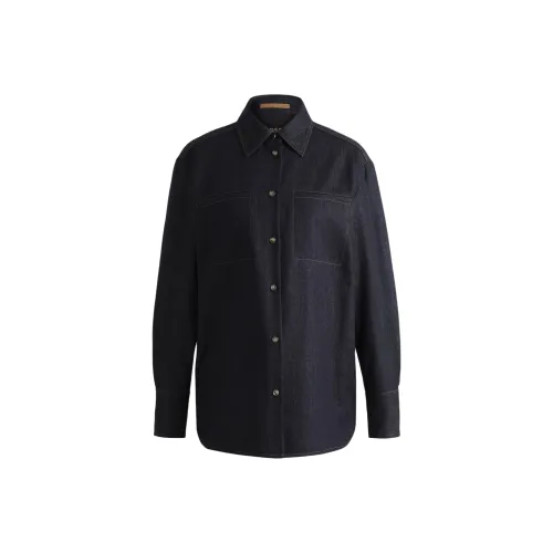 Hugo Boss FW24 Куртки и Пальто Женские Темно-синий