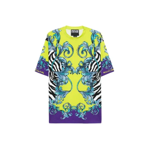 VERSACE JEANS COUTURE SS25 T-Shirt Мужской Lime Green