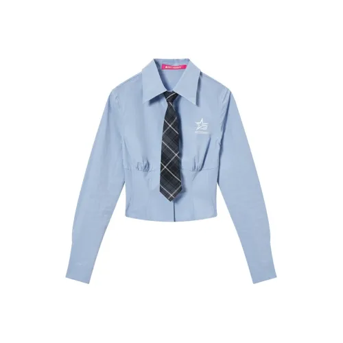 BETTERSAY Синие Женские Рубашки