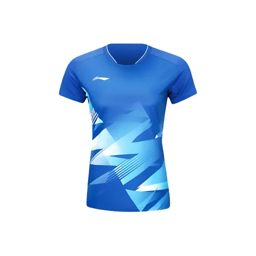 LINING Обычная T-рубашка Женская Синяя