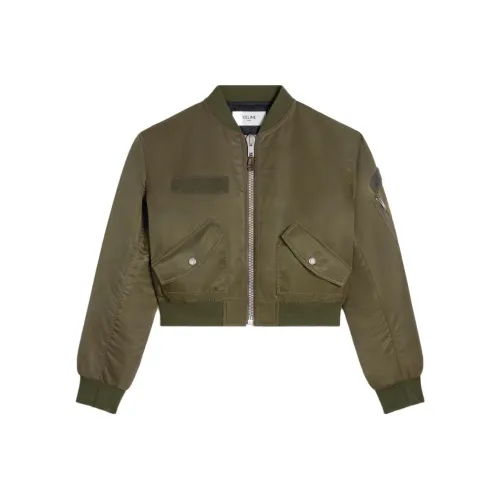 CELINE SS24 Куртки Пальто Женские Армейский зеленый
