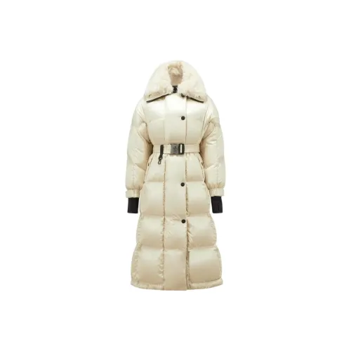 Moncler Chamoille LONG DOWN JACKET Пуховик Женские Светлый Бежевый