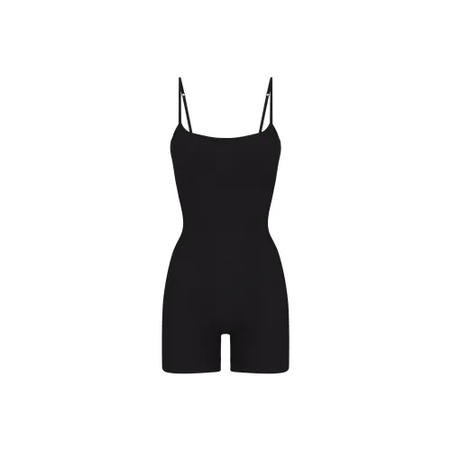 SKIMS Мягкий Lounge Scoop ONESIE Комбинезон Женские Onyx Onyx