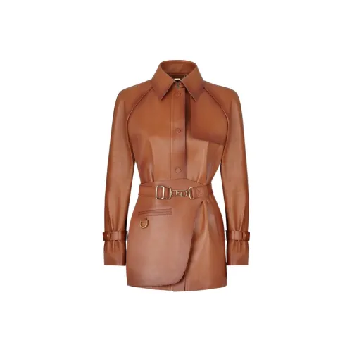 FENDI Светло-коричневые Женские Куртки