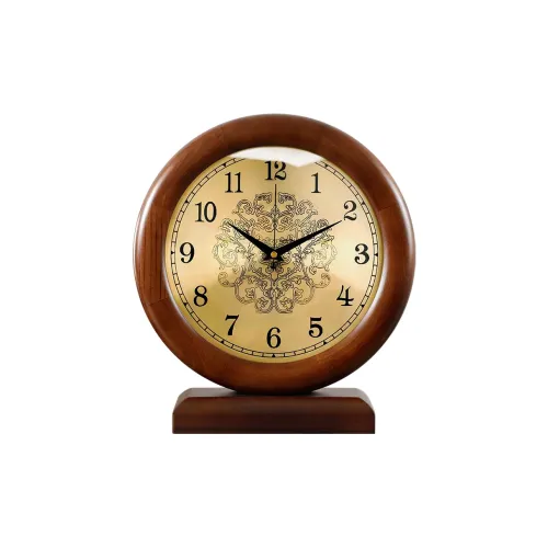 HENSE Механизм с плавным ходом секундной стрелки Деревянные Настольные часы Унисекс Золото HD397