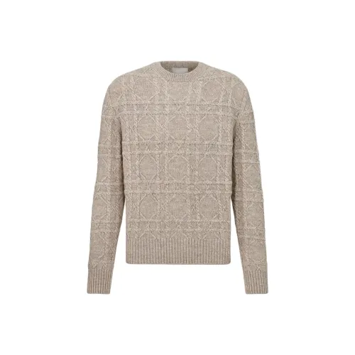 DIOR Icon SS25 Кашемировый свитер мужской хаки