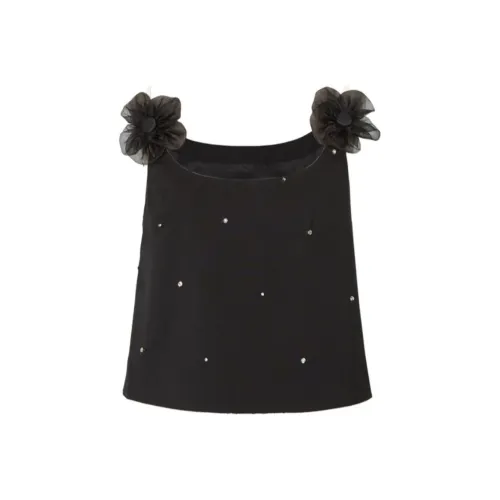 CatPunch Топ на бретелях Женский Черный