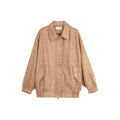 SETIROM Куртки Пальто Женские Светлый Кофейный