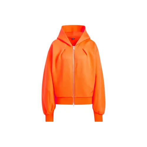 Adidas Spacer Full Zip Hoodie Куртки Пальто Женские Half Impact Оранжевый