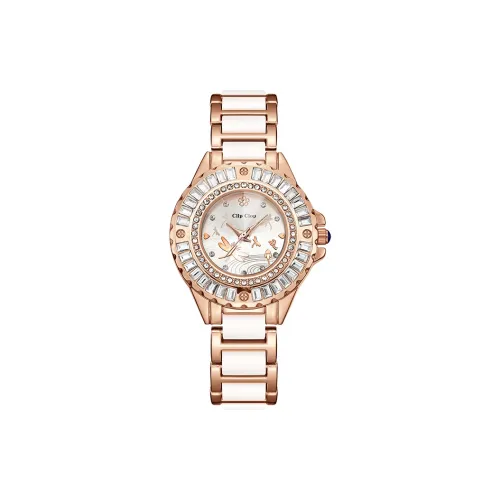 Clip Clop Gypsophila Collection Женские часы Кварцевый механизм Сплав Ремешок Часы для женщин Белый циферблат