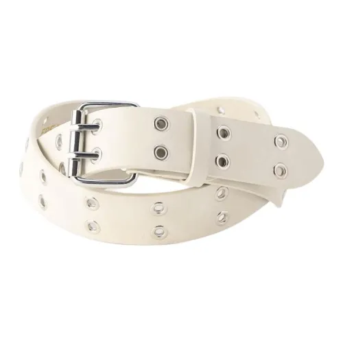 FREAK'S STORE Ремни из синтетической кожи унисекс белый ширина 3,5 см