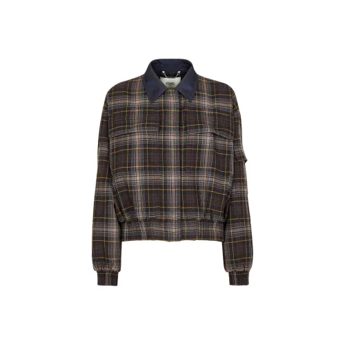 FENDI FW24 Куртки и пальто Женские Коричневый