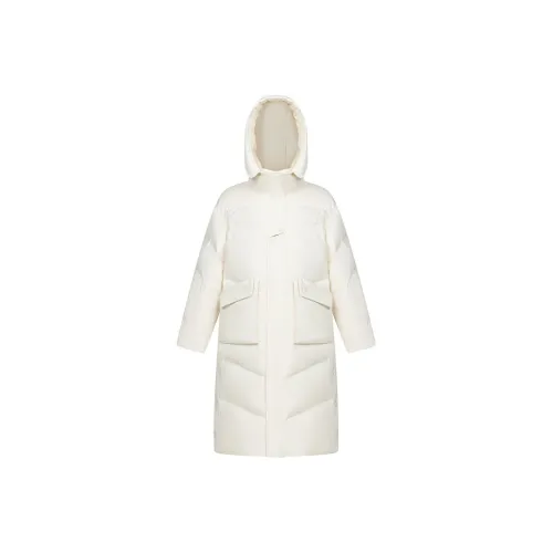 ERAL Однотонный С капюшоном Утолщенный LONG DOWN JACKET Женские