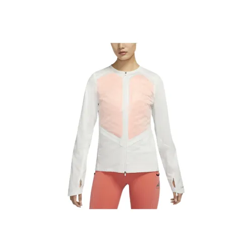 Nike Пуховик Зимний Женский Парус Белый Атомный Оранжевый