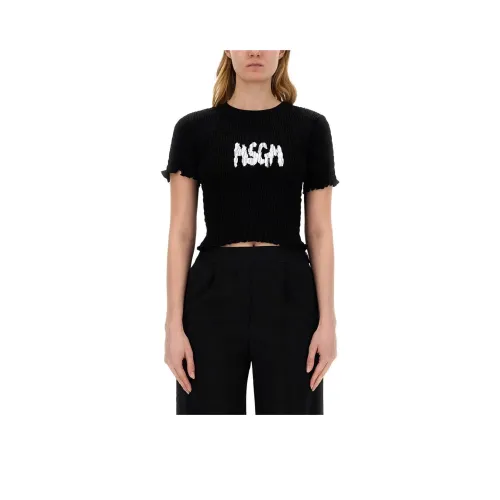MSGM Черные Женские Футболки