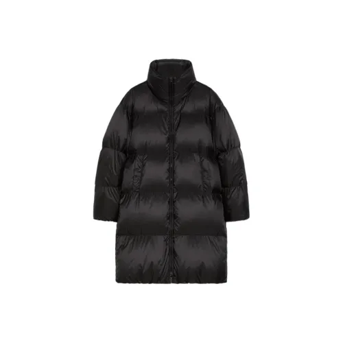 MaxMara Seibi Коллекция Piumino Lungo In Tela Antigoccia Куртки Пальто Женские Черный