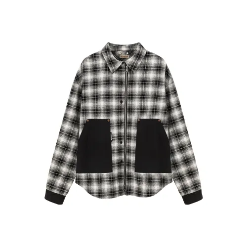 NO ONE ELSE Рубашка Унисекс Черный Белый Клетка