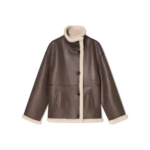 COVERINS Куртки и Пальто Женские Темно-Кофейный