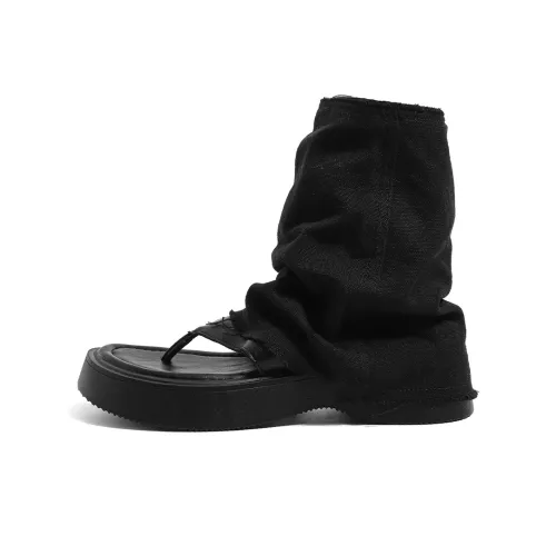 HUANQIU Сандалии в римском стиле, черные, женские