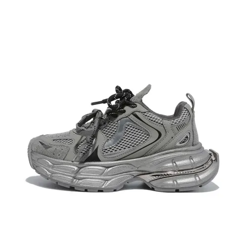 Ahri Дышащий и Легкий Низкий Топ Кроссовки с Толстой Подошвой Женские Космический Серый