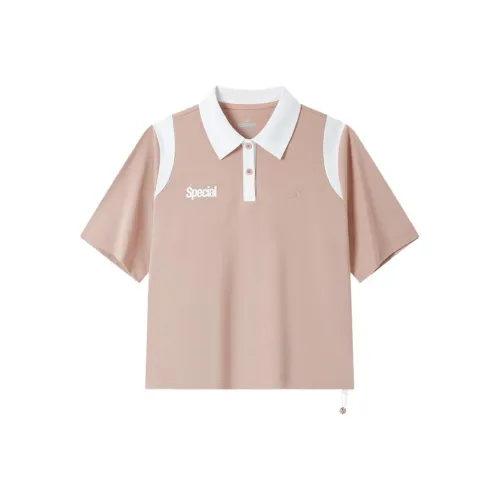 XTEP Поло Мужские Красный Tube Пудра Жемчужно-белый