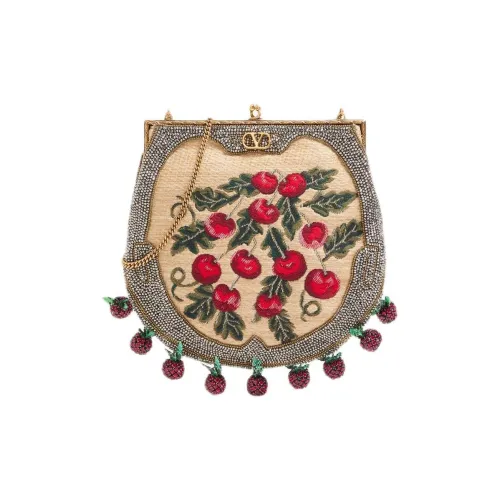 Valentino Рафия Клатч Сумка через плечо Сумка на плечо Женская Естественный Многоцветный