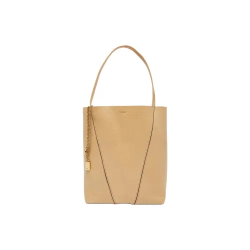 Chloe Коровья кожа Тоут Сумка Сумка для покупок Сумка Сумка через плечо Стандартная Женская Молочно-коричневый