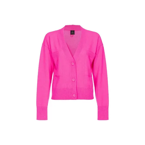 PINKO FW23 Кардиган Misto Cachemire Con Tasche Трикотаж Женский Розовый