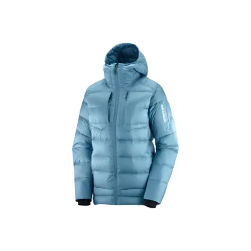 SALOMON ELIXIR ULTRA Пуховик с капюшоном пуховая куртка пальто женский синий