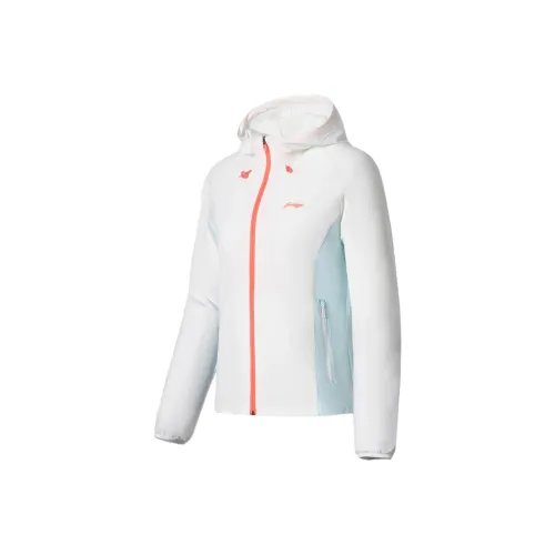 Лайнер Куртка Женская Стандартная Белая Аква Синяя