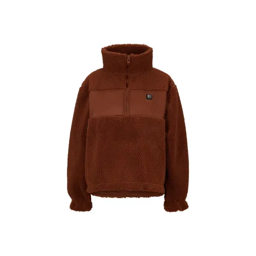 Hugo Boss Смешанный материал застежка на молнии худи с металлическим лого значком куртки и пальто женские светло-янтарный