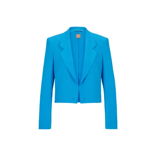 Hugo Boss Cropped Slim Fit Куртка с застежкой Link Куртки и Пальто Женские Синий