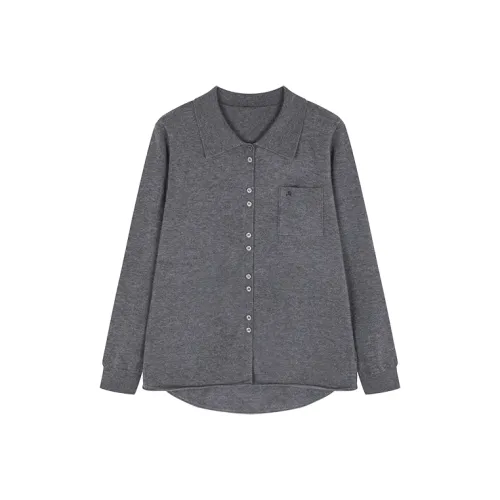 Mo Han Yi Mei Рубашка Женская Средняя Серая