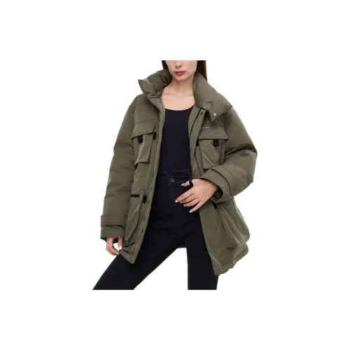 Miss Sixty Пуховик Женский Армейский Зеленый