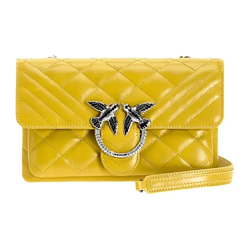 PINKO Кожа Сумка через плечо Сумка на плечо Маленькая Женская Желтая