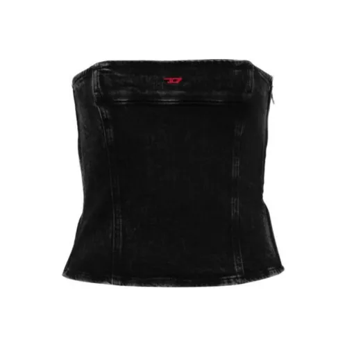 DIESEL Без бретелей Топ Женский Черный